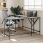 vidaXL Escritorio madera de ingeniería gris Sonoma 149x149x75 cm