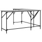 vidaXL Escritorio madera de ingeniería gris Sonoma 149x149x75 cm