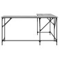 vidaXL Escritorio madera de ingeniería gris Sonoma 149x149x75 cm