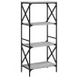 vidaXL Librería 4 estantes madera ingeniería gris Sonoma 59x35x132 cm