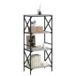 vidaXL Librería 4 estantes madera ingeniería gris Sonoma 59x35x132 cm