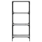 vidaXL Librería 4 estantes madera ingeniería gris Sonoma 59x35x132 cm