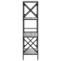 vidaXL Librería 4 estantes madera ingeniería gris Sonoma 59x35x132 cm