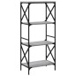 vidaXL Librería 4 estantes madera ingeniería gris Sonoma 59x35x132 cm