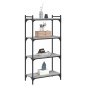 vidaXL Librería 4 estantes madera ingeniería gris Sonoma 60x30x120 cm