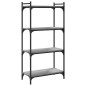 vidaXL Librería 4 estantes madera ingeniería gris Sonoma 60x30x120 cm