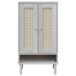 vidaXL Zapatero SENJA aspecto ratán madera maciza blanco 59,5x35x107cm vidaXL Zapatero SENJA aspecto ratán madera maciza blanco 59,5x35x107cm