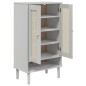 vidaXL Zapatero SENJA aspecto ratán madera maciza blanco 59,5x35x107cm vidaXL Zapatero SENJA aspecto ratán madera maciza blanco 59,5x35x107cm