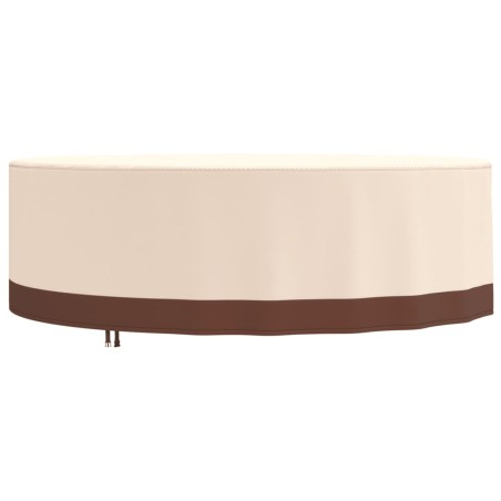 vidaXL Cubierta muebles jardín redonda Oxford 600D beige Ø 279x71 cm