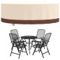 vidaXL Cubierta muebles jardín redonda Oxford 600D beige Ø 279x71 cm vidaXL Cubierta muebles jardín redonda Oxford 600D beige Ø 279x71 cm