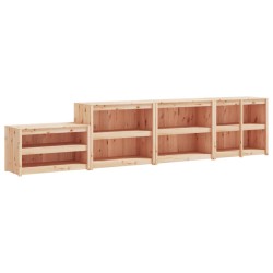 vidaXL Muebles de cocina de exterior 4 piezas madera maciza de pino