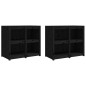 vidaXL Muebles de cocina de exterior 3 pzas madera maciza pino negro