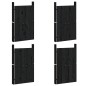vidaXL Muebles de cocina de exterior 3 pzas madera maciza pino negro