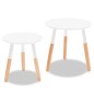 vidaXL Set de mesas auxiliares 2 unidades madera maciza de pino blanco vidaXL Set de mesas auxiliares 2 unidades madera maciza de pino blanco