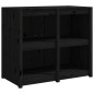 vidaXL Muebles de cocina de exterior 3 pzas madera maciza pino negro