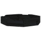 vidaXL Arenero con asientos octógono madera maciza de pino negro