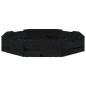 vidaXL Arenero con asientos octógono madera maciza de pino negro