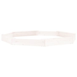 vidaXL Arenero con asientos octógono madera maciza de pino blanco