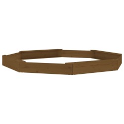 vidaXL Arenero con asientos octógono madera maciza de pino marrón miel