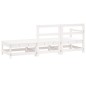 vidaXL Juego de muebles de jardín 3 pzas madera maciza de pino blanco vidaXL Juego de muebles de jardín 3 pzas madera maciza de pino blanco