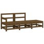 vidaXL Juego de muebles jardín 3 pzas madera maciza pino marrón miel vidaXL Juego de muebles jardín 3 pzas madera maciza pino marrón miel