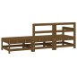 vidaXL Juego de muebles jardín 3 pzas madera maciza pino marrón miel vidaXL Juego de muebles jardín 3 pzas madera maciza pino marrón miel