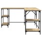 vidaXL Escritorio madera de ingeniería roble Sonoma 139x139x75 cm vidaXL Escritorio madera de ingeniería roble Sonoma 139x139x75 cm