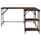 vidaXL Escritorio madera de ingeniería roble marrón 139x139x75 cm vidaXL Escritorio madera de ingeniería roble marrón 139x139x75 cm