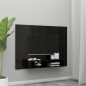 vidaXL Mueble TV de pared contrachapado negro brillante 135x23,5x90 cm