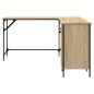 vidaXL Escritorio madera de ingeniería roble Sonoma 141x141x75 cm vidaXL Escritorio madera de ingeniería roble Sonoma 141x141x75 cm