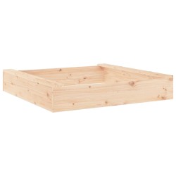 vidaXL Arenero con asientos cuadrado madera maciza de pino