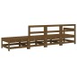 vidaXL Juego de muebles jardín 4 pzas madera maciza pino marrón miel vidaXL Juego de muebles jardín 4 pzas madera maciza pino marrón miel