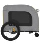 vidaXL Remolque de bicicleta mascotas hierro tela Oxford amarillo gris vidaXL Remolque de bicicleta mascotas hierro tela Oxford amarillo gris
