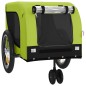 vidaXL Remolque de bicicleta mascotas hierro tela Oxford verde negro vidaXL Remolque de bicicleta mascotas hierro tela Oxford verde negro