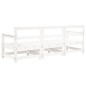 vidaXL Juego de muebles de jardín 3 pzas madera maciza de pino blanco