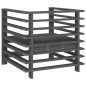 vidaXL Sillones de jardín 2 unidades madera maciza de pino gris vidaXL Sillones de jardín 2 unidades madera maciza de pino gris