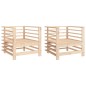 vidaXL Sillones de jardín 2 unidades madera maciza de pino