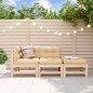 vidaXL Juego de muebles de jardín 3 piezas madera maciza de pino vidaXL Juego de muebles de jardín 3 piezas madera maciza de pino