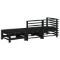 vidaXL Juego de muebles de jardín 3 pzas madera maciza de pino negro vidaXL Juego de muebles de jardín 3 pzas madera maciza de pino negro