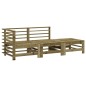 vidaXL Juego de muebles de jardín 3 pzas madera de pino impregnada vidaXL Juego de muebles de jardín 3 pzas madera de pino impregnada