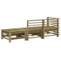 vidaXL Juego de muebles de jardín 3 pzas madera de pino impregnada vidaXL Juego de muebles de jardín 3 pzas madera de pino impregnada