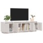 vidaXL Mueble de TV madera maciza de pino blanco 156x37x45 cm
