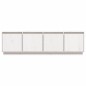 vidaXL Mueble de TV madera maciza de pino blanco 156x37x45 cm