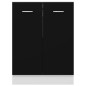 vidaXL Armario inferior de cocina ingeniería negro 60x46x81,5 cm vidaXL Armario inferior de cocina ingeniería negro 60x46x81,5 cm
