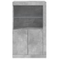 vidaXL Aparador con luces LED madera de ingeniería gris hormigón vidaXL Aparador con luces LED madera de ingeniería gris hormigón