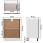 vidaXL Armario inferior de cocina ingeniería negro 60x46x81,5 cm vidaXL Armario inferior de cocina ingeniería negro 60x46x81,5 cm