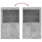 vidaXL Aparador con luces LED madera de ingeniería gris hormigón vidaXL Aparador con luces LED madera de ingeniería gris hormigón