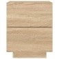 vidaXL Mesitas de noche luces LED 2 uds madera ingeniería roble Sonoma vidaXL Mesitas de noche luces LED 2 uds madera ingeniería roble Sonoma