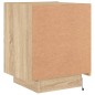 vidaXL Mesitas de noche luces LED 2 uds madera ingeniería roble Sonoma vidaXL Mesitas de noche luces LED 2 uds madera ingeniería roble Sonoma