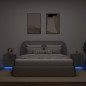 vidaXL Mesita de noche luces LED 2 uds madera ingeniería gris hormigón vidaXL Mesita de noche luces LED 2 uds madera ingeniería gris hormigón